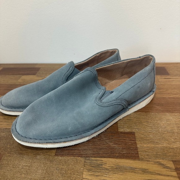 Polo Ralph Lauren‎ Mens Loafers 8 Blue Suede Slip On Preppy Summer Boat Shoe - Picture 7 of 12
